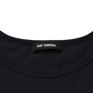 極美品 RAF SIMONS ラフシモンズ ノースリーブカットソー 20SS ネイビー レッド 201-146B コットン100% 中古 4a003164