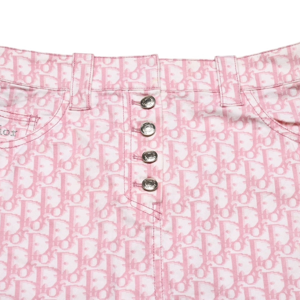 Very Good Condition Christian Dior Light Stone Mini Skirt Pink 4P12033501 Used 4a003168