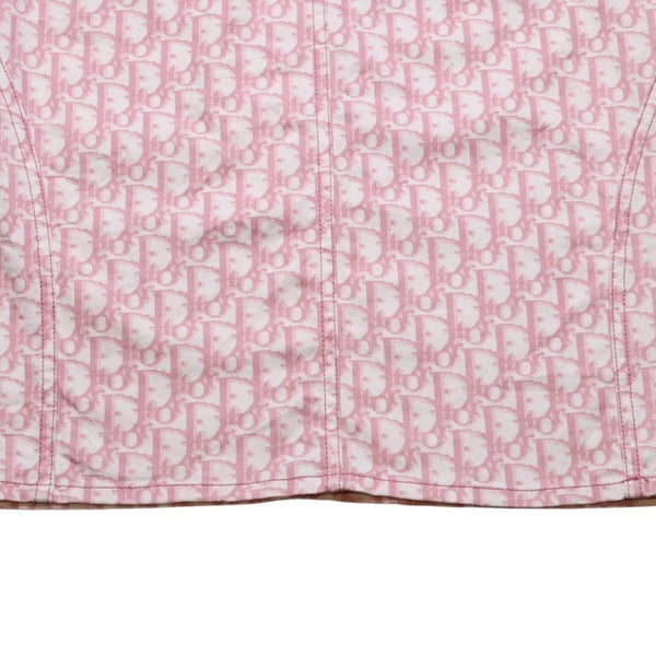 極美品 Christian Dior クリスチャンディオール ライトストーン ミニスカート ピンク 4P12033501 中古 4a003168