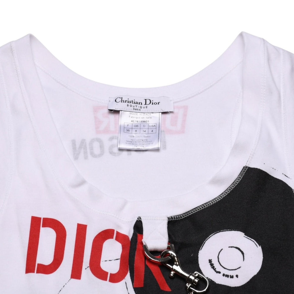 Very good condition Christian Dior Hardcore line tank top 4E16155601 Size 36 All pattern Galliano period Used 4a003165