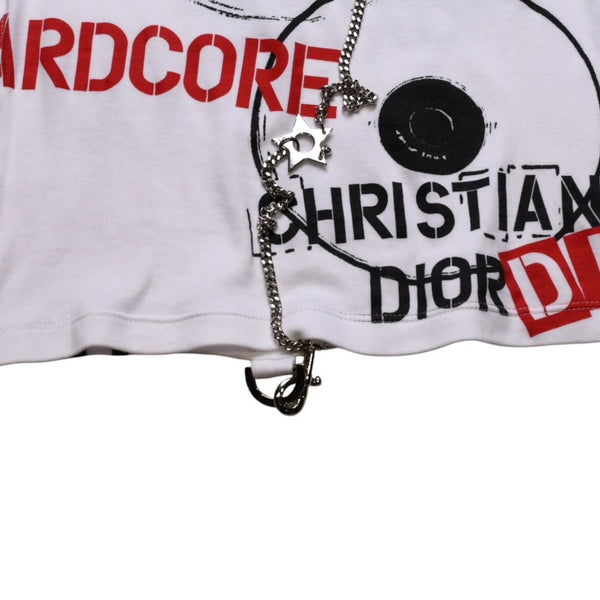 極美品 Christian Dior クリスチャンディオール ハードコアライン タンクトップ 4E16155601 サイズ36 総柄 ガリアーノ期 中古 4a003165