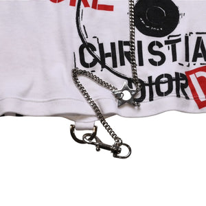 極美品 Christian Dior クリスチャンディオール ハードコアライン タンクトップ 4E16155601 サイズ36 総柄 ガリアーノ期 中古 4a003165