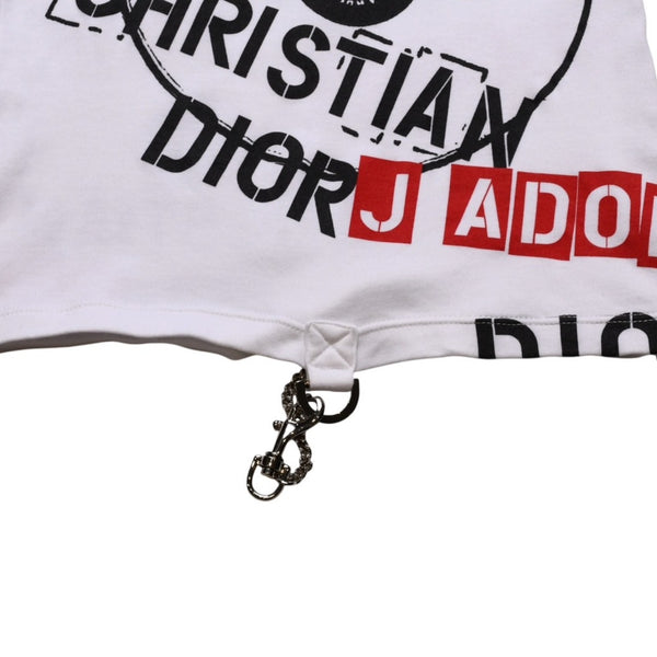 極美品 Christian Dior クリスチャンディオール ハードコアライン タンクトップ 4E16155601 サイズ36 総柄 ガリアーノ期 中古 4a003165
