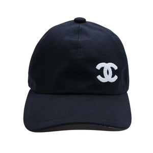 新品未使用 CHANEL シャネル ベースボールキャップ AA9698 フリーサイズ ココマーク ブラック コットン 総柄 中古 4a002901