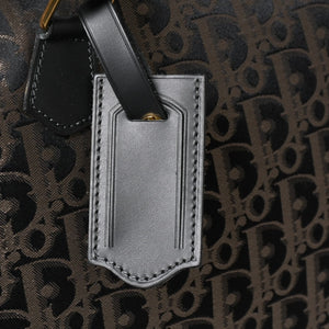 極美品 Christian Dior クリスチャンディオール オブリーク トロッター ボストンバッグ ジャガードキャンバス カーフスキン ブラック ゴールド金具 WS27279 中古 4a002093