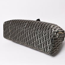 Load image into Gallery viewer, 極美品 Christian Dior クリスチャンディオール オブリーク トロッター ボストンバッグ ジャガードキャンバス カーフスキン ブラック ゴールド金具 WS27279 中古 4a002093