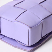 画像をギャラリービューアに読み込む, 極美品 BOTTEGA VENETA ボッテガヴェネタ カセット ショルダーバッグ イントレチャート レザー パープル 649601 中古 4a003219
