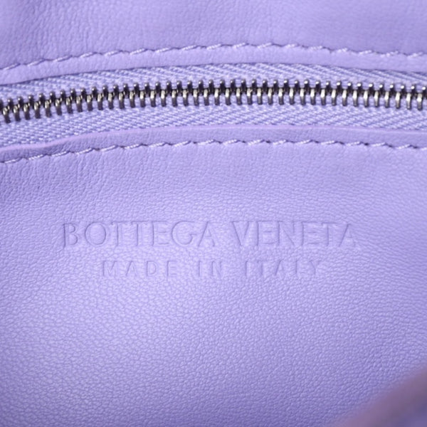 極美品 BOTTEGA VENETA ボッテガヴェネタ カセット ショルダーバッグ イントレチャート レザー パープル 649601 中古 4a003219