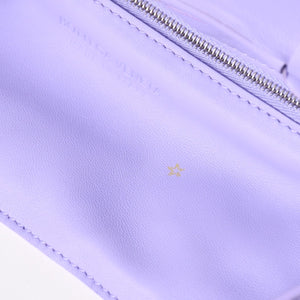 極美品 BOTTEGA VENETA ボッテガヴェネタ カセット ショルダーバッグ イントレチャート レザー パープル 649601 中古 4a003219