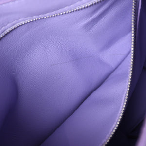 極美品 BOTTEGA VENETA ボッテガヴェネタ カセット ショルダーバッグ イントレチャート レザー パープル 649601 中古 4a003219