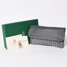 画像をギャラリービューアに読み込む, 新品同様 GOYARD ゴヤール 折りたたみクラッチバッグ サンマリー MM ヘリンボーン柄 グレー 中古 4a003226