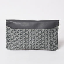 画像をギャラリービューアに読み込む, 新品同様 GOYARD ゴヤール 折りたたみクラッチバッグ サンマリー MM ヘリンボーン柄 グレー 中古 4a003226