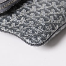 画像をギャラリービューアに読み込む, 新品同様 GOYARD ゴヤール 折りたたみクラッチバッグ サンマリー MM ヘリンボーン柄 グレー 中古 4a003226