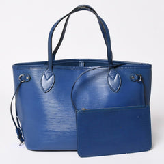 LOUIS VUITTON ルイヴィトン トートバッグ M40958 ネヴァーフルPM エピ ブルー シルバー金具 美品 中古 4a002105