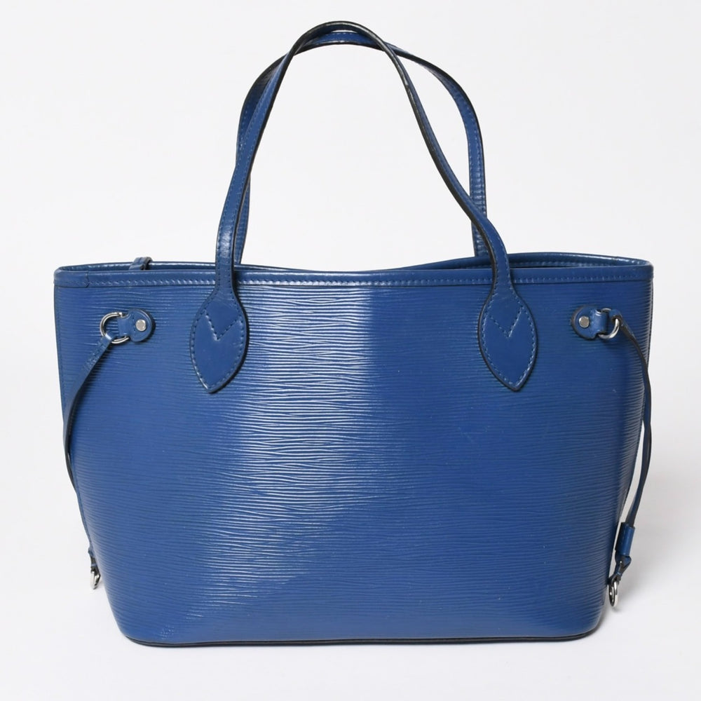 LOUIS VUITTON ルイヴィトン トートバッグ M40958 ネヴァーフルPM エピ ブルー シルバー金具 美品 中古 4a002105