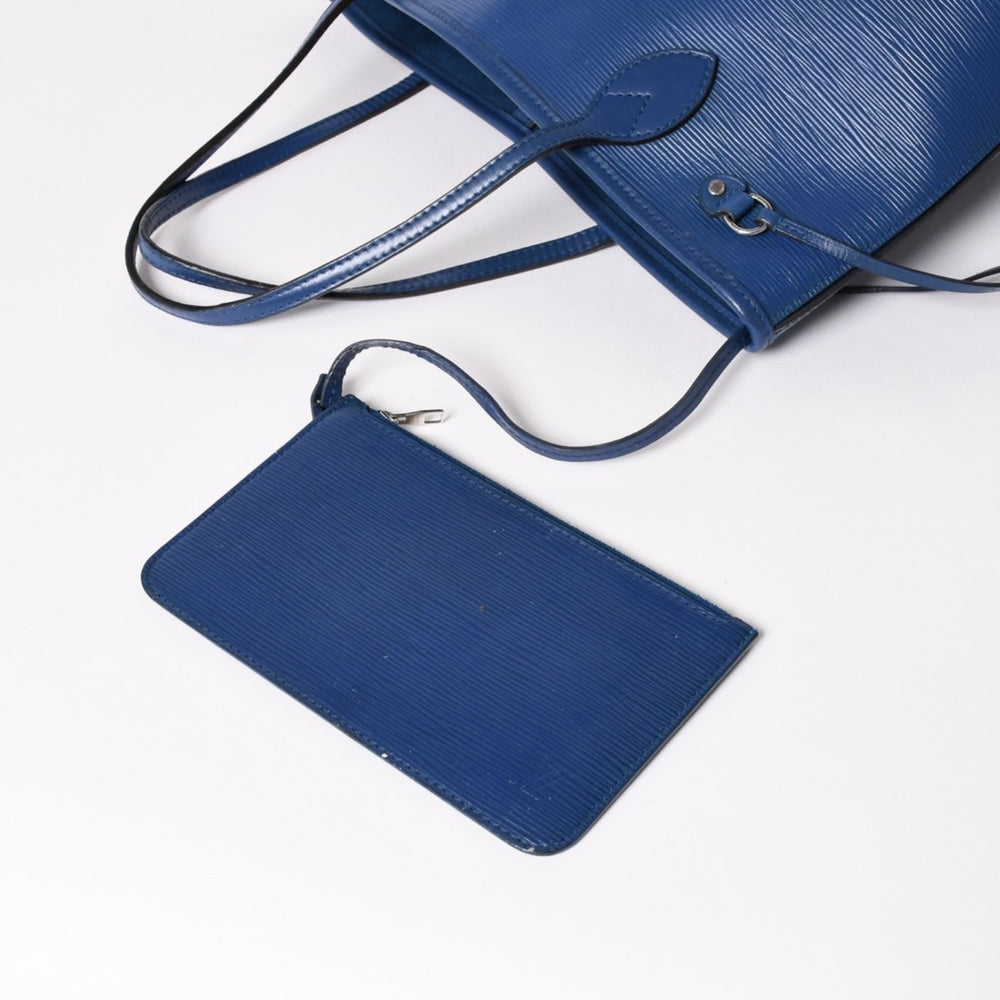 LOUIS VUITTON ルイヴィトン トートバッグ M40958 ネヴァーフルPM エピ ブルー シルバー金具 美品 中古 4a002105