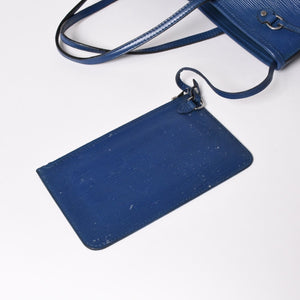 LOUIS VUITTON ルイヴィトン トートバッグ M40958 ネヴァーフルPM エピ ブルー シルバー金具 美品 中古 4a002105
