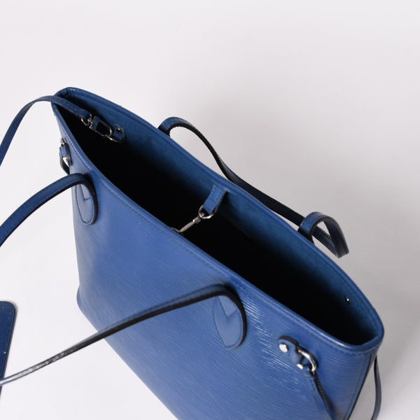 LOUIS VUITTON ルイヴィトン トートバッグ M40958 ネヴァーフルPM エピ ブルー シルバー金具 美品 中古 4a002105