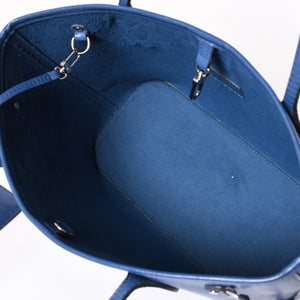 LOUIS VUITTON ルイヴィトン トートバッグ M40958 ネヴァーフルPM エピ ブルー シルバー金具 美品 中古 4a002105