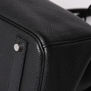 極美品 HERMES エルメス バーキン40 ブラック トゴ 40cm C刻印 シルバー金具 ハンドバッグ 中古 4a003229