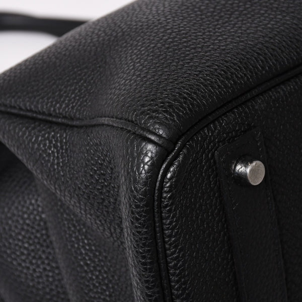 極美品 HERMES エルメス バーキン40 ブラック トゴ 40cm C刻印 シルバー金具 ハンドバッグ 中古 4a003229