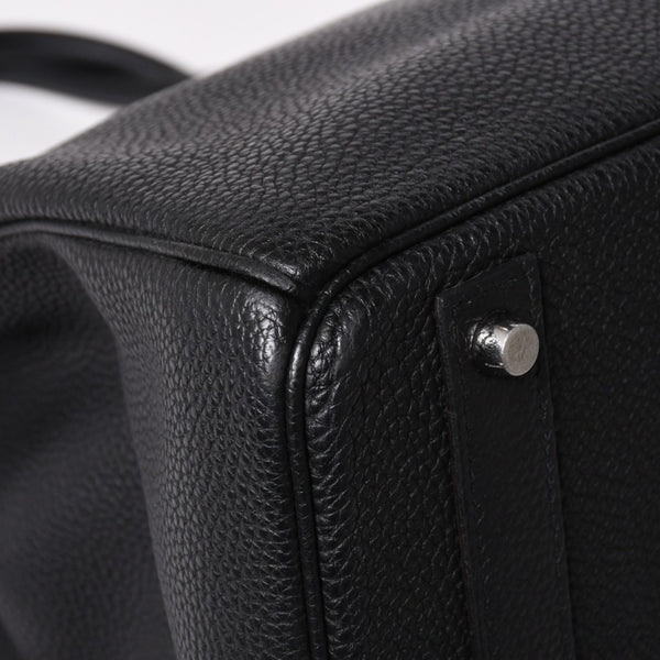 極美品 HERMES エルメス バーキン40 ブラック トゴ 40cm C刻印 シルバー金具 ハンドバッグ 中古 4a003229