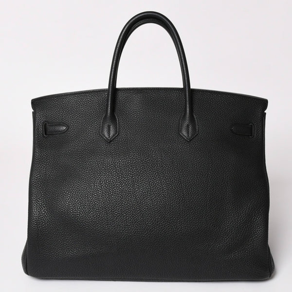 極美品 HERMES エルメス バーキン40 ブラック トゴ 40cm C刻印 シルバー金具 ハンドバッグ 中古 4a003229