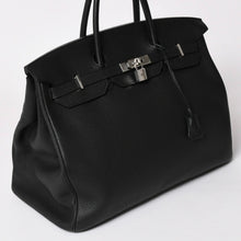 画像をギャラリービューアに読み込む, 極美品 HERMES エルメス バーキン40 ブラック トゴ 40cm C刻印 シルバー金具 ハンドバッグ 中古 4a003229
