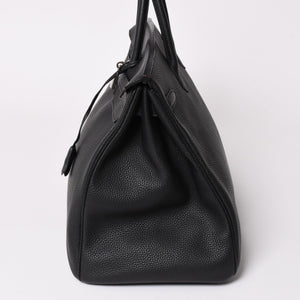 極美品 HERMES エルメス バーキン40 ブラック トゴ 40cm C刻印 シルバー金具 ハンドバッグ 中古 4a003229