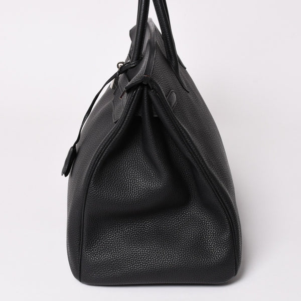 極美品 HERMES エルメス バーキン40 ブラック トゴ 40cm C刻印 シルバー金具 ハンドバッグ 中古 4a003229