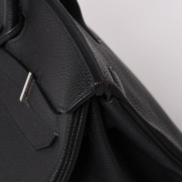 極美品 HERMES エルメス バーキン40 ブラック トゴ 40cm C刻印 シルバー金具 ハンドバッグ 中古 4a003229