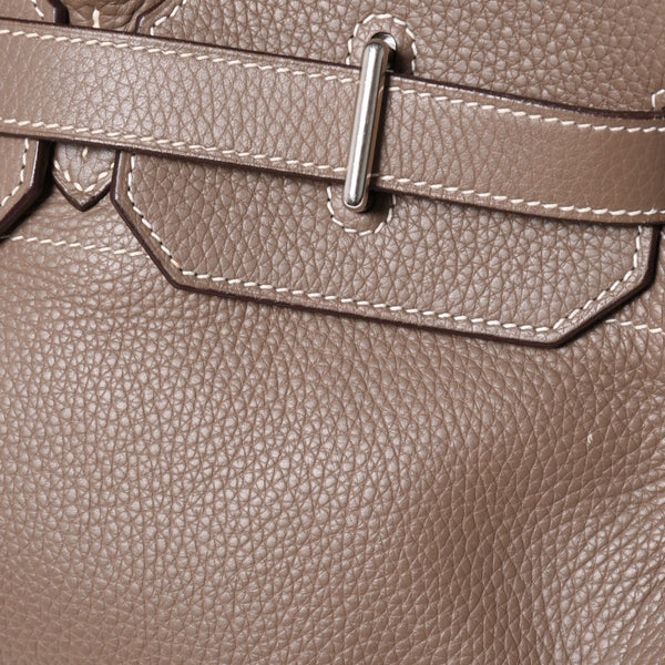 HERMES エルメス ショルダーバーキン42 ハンドバッグ □J刻印 トリヨンクレマンス エトゥープ SV金具 内縫い ゴルチエ期 美品 中古 4a003173