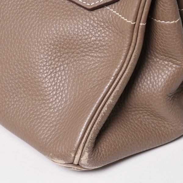 HERMES エルメス ショルダーバーキン42 ハンドバッグ □J刻印 トリヨンクレマンス エトゥープ SV金具 内縫い ゴルチエ期 美品 中古 4a003173