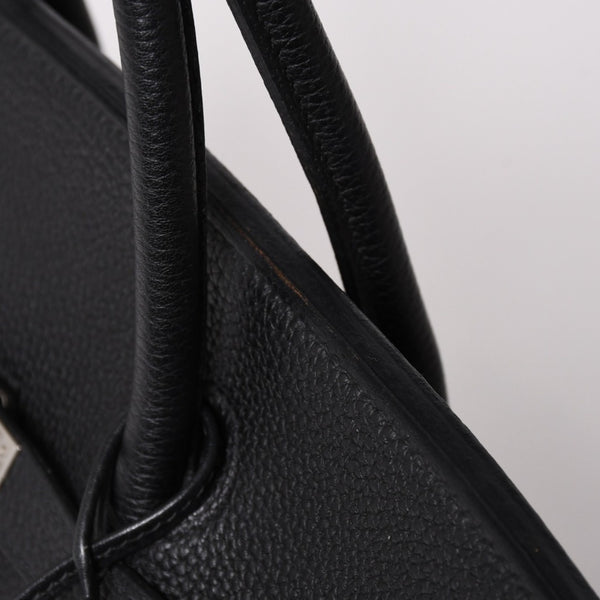 極美品 HERMES エルメス バーキン40 ブラック トゴ 40cm C刻印 シルバー金具 ハンドバッグ 中古 4a003229