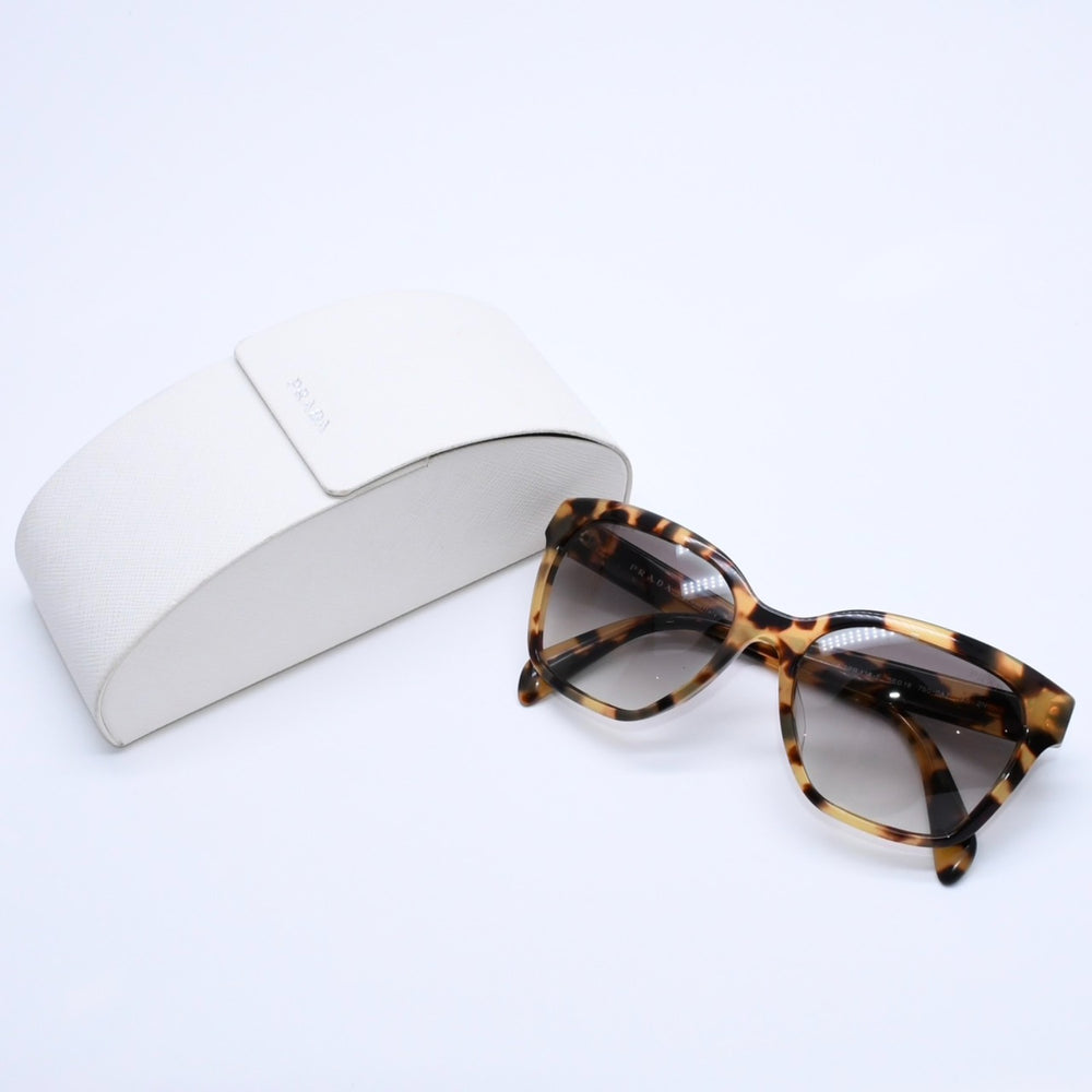 極美品 PRADA プラダ べっ甲柄 サングラス ハニートータス アイウェア グラデーションレンズ PRADAロゴ メガネ SPR 11S-F 中古 4a003231
