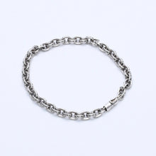 画像をギャラリービューアに読み込む, 極美品 CHROME HEARTS クロムハーツ ペーパーチェーンブレスレット CHロゴ刻印 シルバー925 SV 7インチ 重量13.59g アクセサリー 中古 4a003227