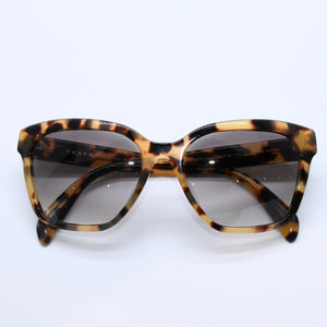 極美品 PRADA プラダ べっ甲柄 サングラス ハニートータス アイウェア グラデーションレンズ PRADAロゴ メガネ SPR 11S-F 中古 4a003231