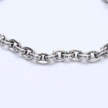 画像をギャラリービューアに読み込む, 極美品 CHROME HEARTS クロムハーツ ペーパーチェーンブレスレット CHロゴ刻印 シルバー925 SV 7インチ 重量13.59g アクセサリー 中古 4a003227
