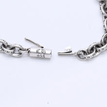 画像をギャラリービューアに読み込む, 極美品 CHROME HEARTS クロムハーツ ペーパーチェーンブレスレット CHロゴ刻印 シルバー925 SV 7インチ 重量13.59g アクセサリー 中古 4a003227