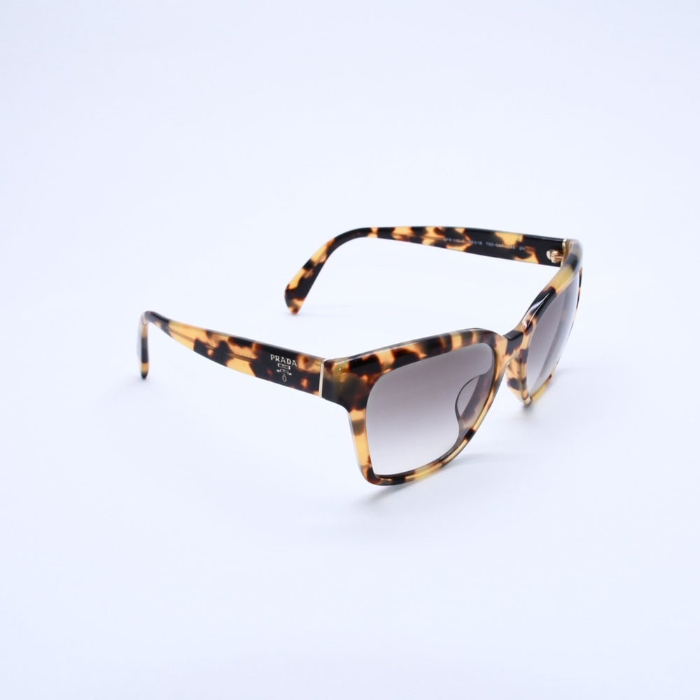 極美品 PRADA プラダ べっ甲柄 サングラス ハニートータス アイウェア グラデーションレンズ PRADAロゴ メガネ SPR 11S-F 中古 4a003231