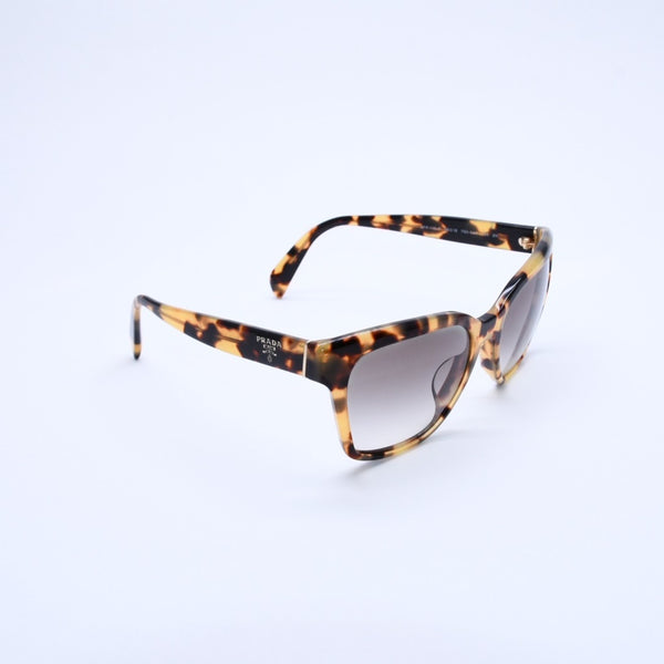 極美品 PRADA プラダ べっ甲柄 サングラス ハニートータス アイウェア グラデーションレンズ PRADAロゴ メガネ SPR 11S-F 中古 4a003231