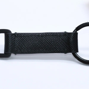 極美品 PRADA プラダ ロゴ コインケース カードカース サファーノレザー ブラック ゴールド ブラック レザー 中古 4a003223