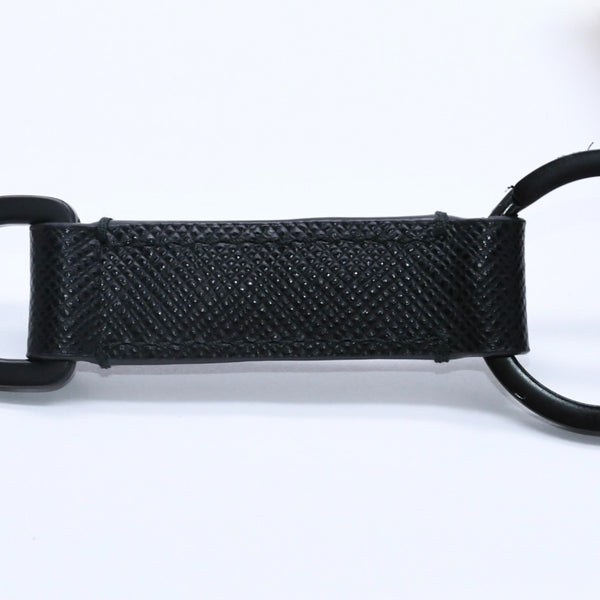 極美品 PRADA プラダ ロゴ コインケース カードカース サファーノレザー ブラック ゴールド ブラック レザー 中古 4a003223