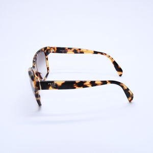 極美品 PRADA プラダ べっ甲柄 サングラス ハニートータス アイウェア グラデーションレンズ PRADAロゴ メガネ SPR 11S-F 中古 4a003231