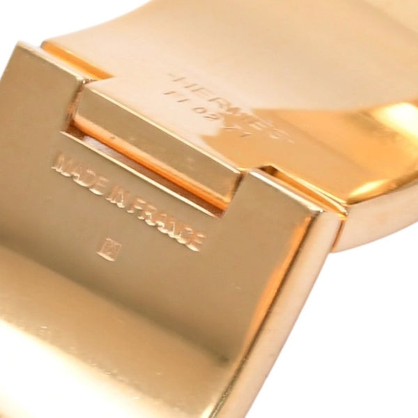 HERMES Clic Clac H Bangle Bracelet Weight approx. 64.13g Gold Metal GP Enamel Good Condition Used 4a002971