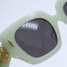 画像をギャラリービューアに読み込む, 極美品 LOEWE ロエベ サングラス アイウェア LW40129U 95A サイズ50□22 140 アナグラムロゴ パステルグリーン 中古 4a003236