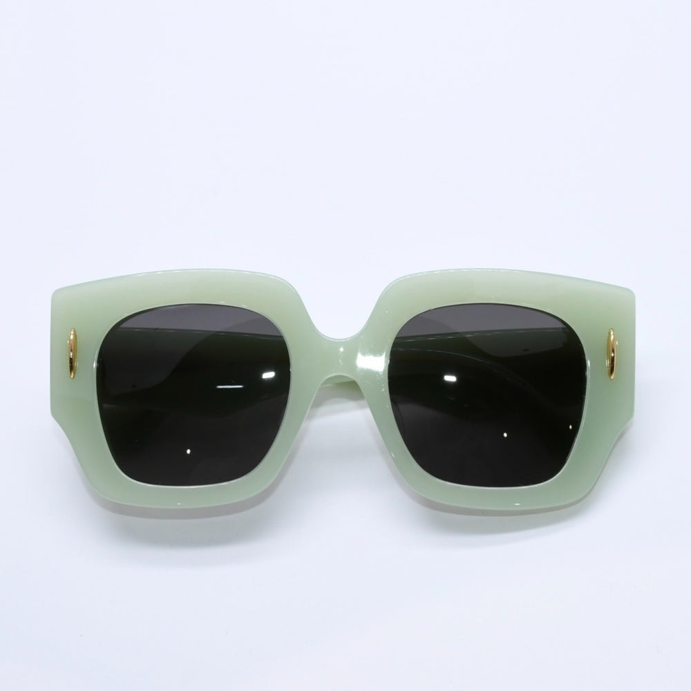 極美品 LOEWE ロエベ サングラス アイウェア LW40129U 95A サイズ50□22 140 アナグラムロゴ パステルグリーン 中古 4a003236