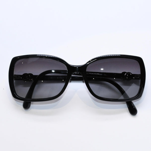 CHANEL シャネル サングラス アイウェア 5218-A c.501/3C サイズ54□16 135 ココマーク ブラック 美品 中古 4a003233