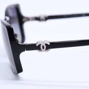CHANEL シャネル サングラス アイウェア 5218-A c.501/3C サイズ54□16 135 ココマーク ブラック 美品 中古 4a003233