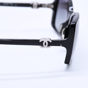 CHANEL シャネル サングラス アイウェア 5218-A c.501/3C サイズ54□16 135 ココマーク ブラック 美品 中古 4a003233